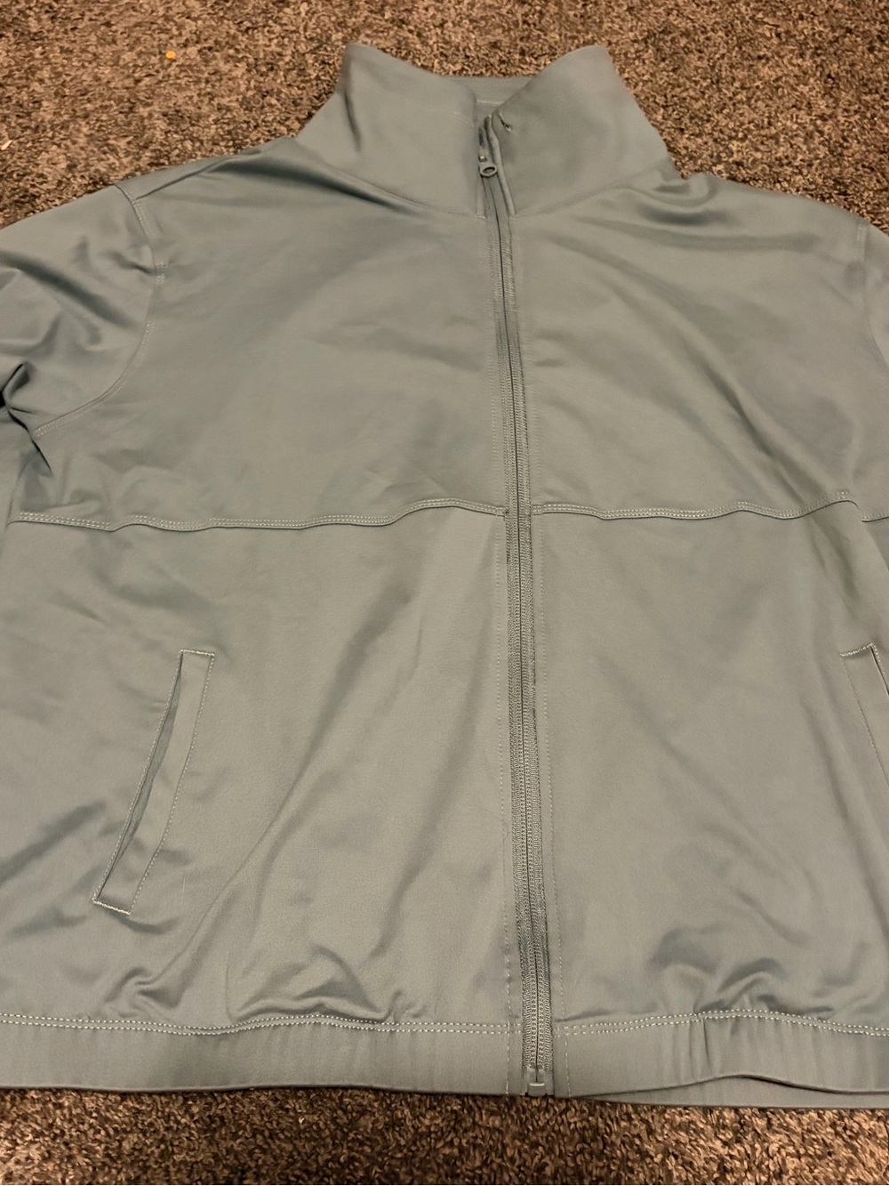 Womens Ebb & Flow Activewear Blue Green Jacket Lightweight Size L Large EUC Soft